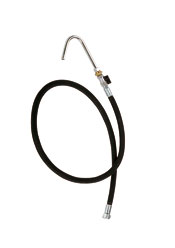 Rubberslang 1,5m met kraan en uitloopbek